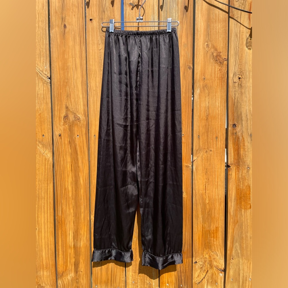 Silky black lounge or dress pants